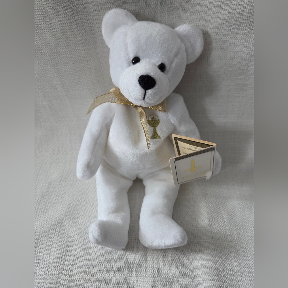The Original Holy Bears Communion Bear Beanie Plush Stuffed Animal Bible 2000